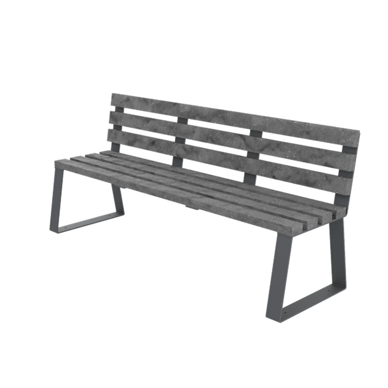 Banc urbain 100% plastique recyclé Havane Prossentiel