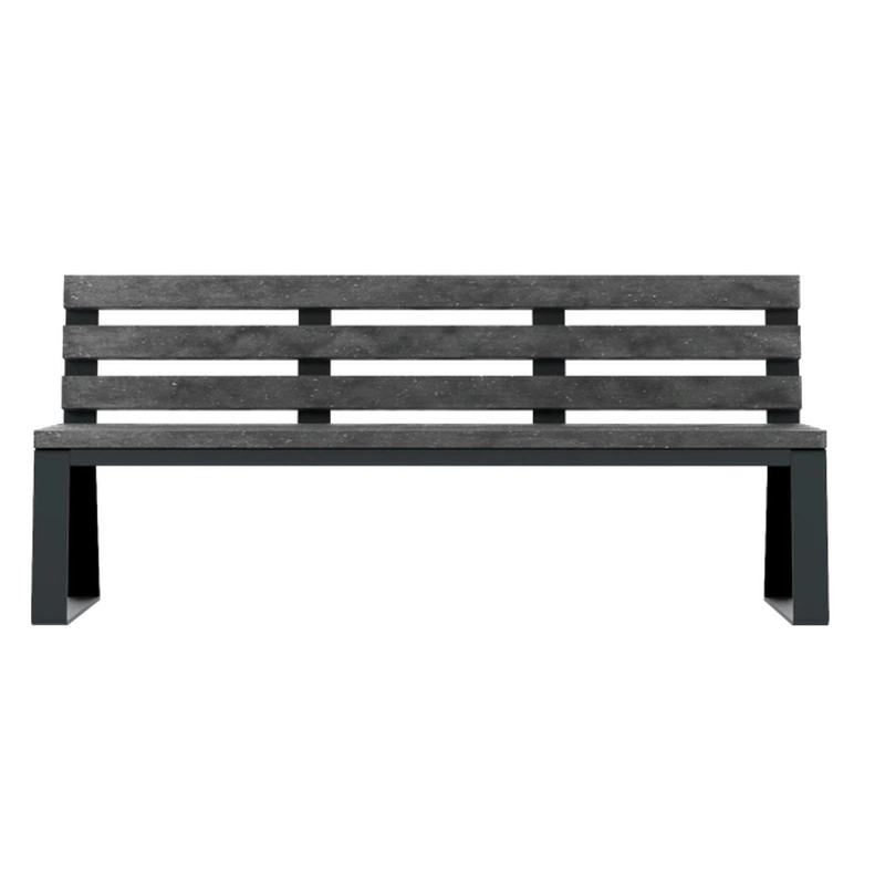 Banc urbain 100% plastique recyclé Havane Prossentiel