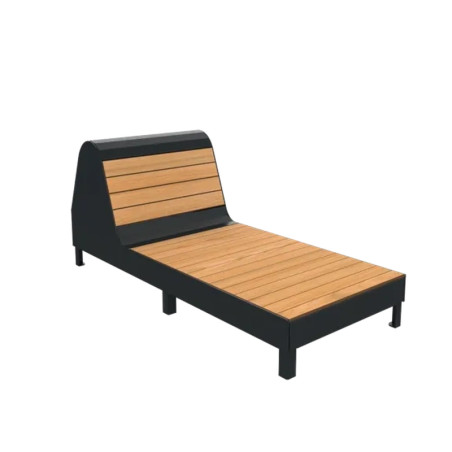 Chaise longue stratifié compact HPL Madrid Prossentiel