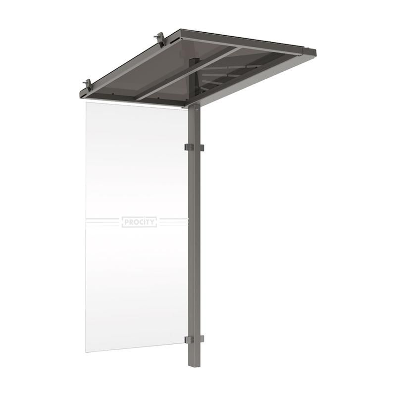 Extension Abri bus Conviviale® verre par module intermédiaire