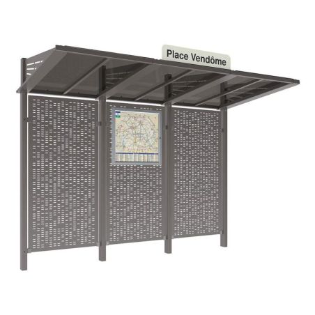 Abri bus Conviviale® avec bardages acier