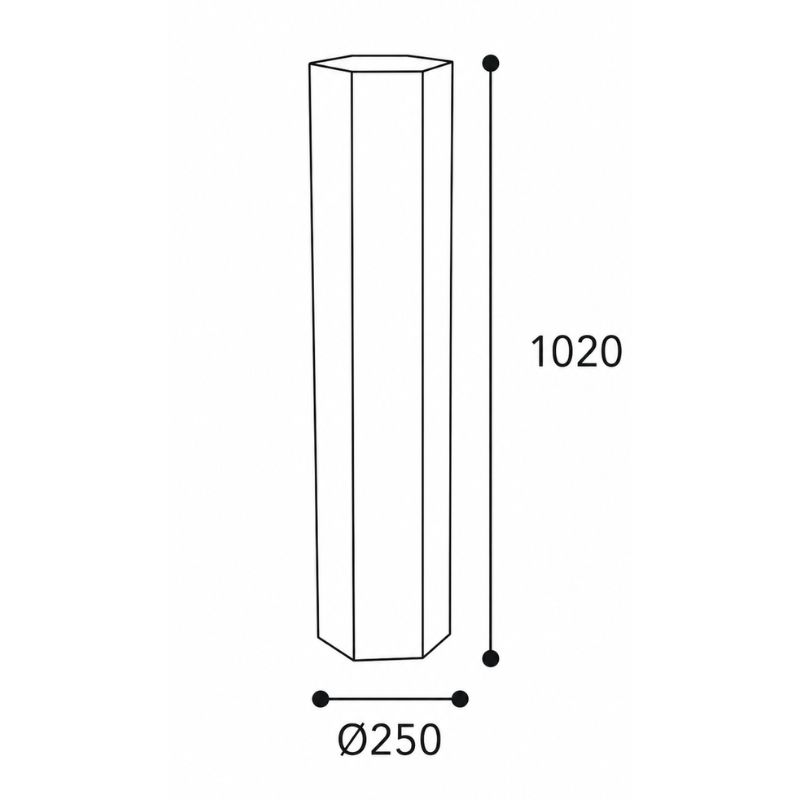 Borne béton haute hexagonale Egzo | Prossentiel 