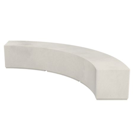 Banquette extérieure monobloc en béton courbe Amos | Prossentiel 