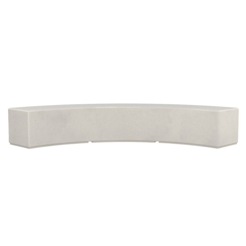 Banquette extérieure monobloc en béton courbe Amos | Prossentiel 