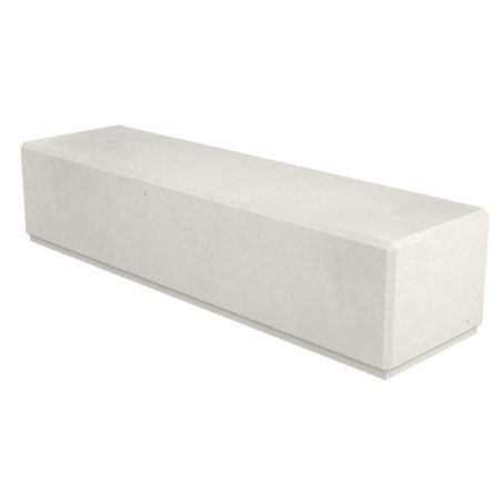 Banquette extérieure monobloc en béton rectangulaire Amos | Prossentiel 