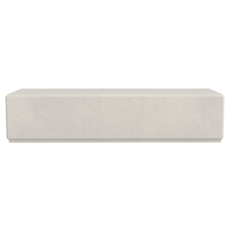 Banquette extérieure monobloc en béton rectangulaire Amos | Prossentiel 