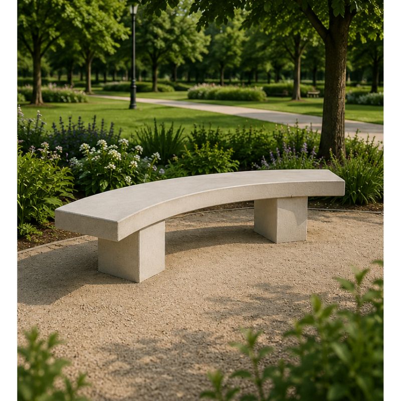 Banquette courbe en béton Sorel | Prossentiel 
