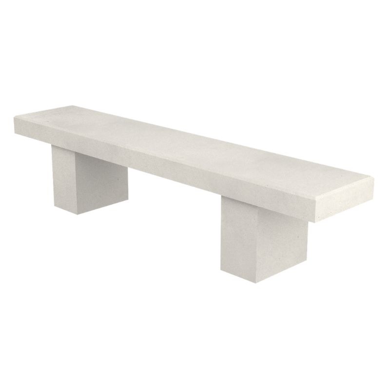 Banquette publique droite en béton Sorel | Prossentiel 