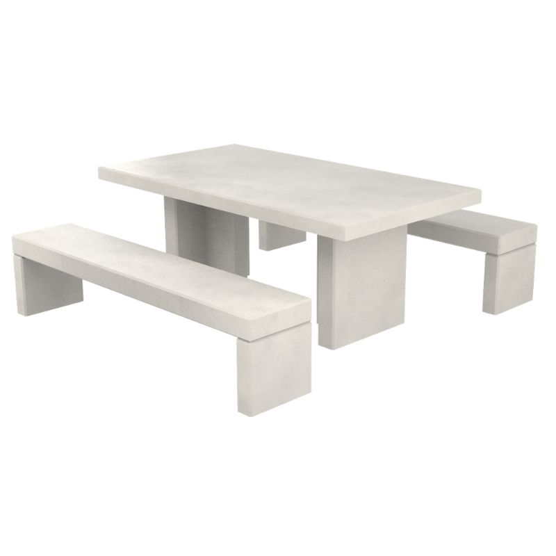 Table de pique-nique en béton Gatt 6 places + 2 places PMR| Prossentiel 