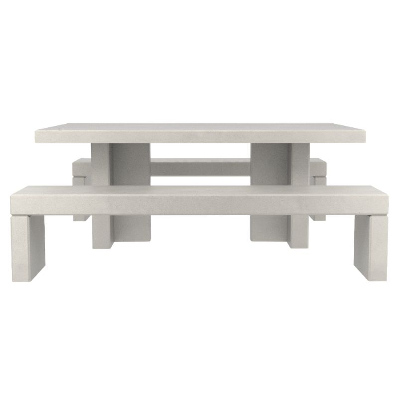 Table de pique-nique en béton Gatt 6 places + 2 places PMR| Prossentiel 