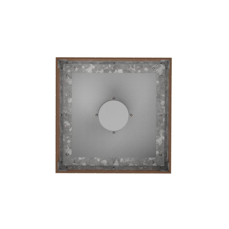 Jardinière anti-bélier carrée béton et HPL aspect bois Stopy | Prossentiel 