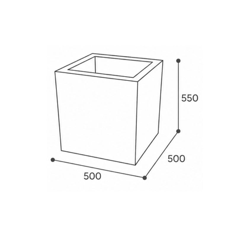 Jardinière urbaine carrée béton noir Manu - 75L | Prossentiel 