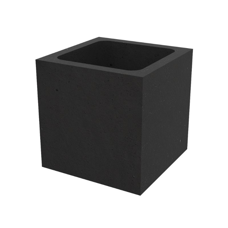 Jardinière urbaine carrée béton noir Manu - 75L | Prossentiel 
