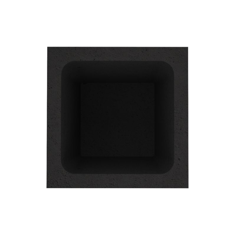 Jardinière urbaine carrée béton noir Manu - 75L | Prossentiel 