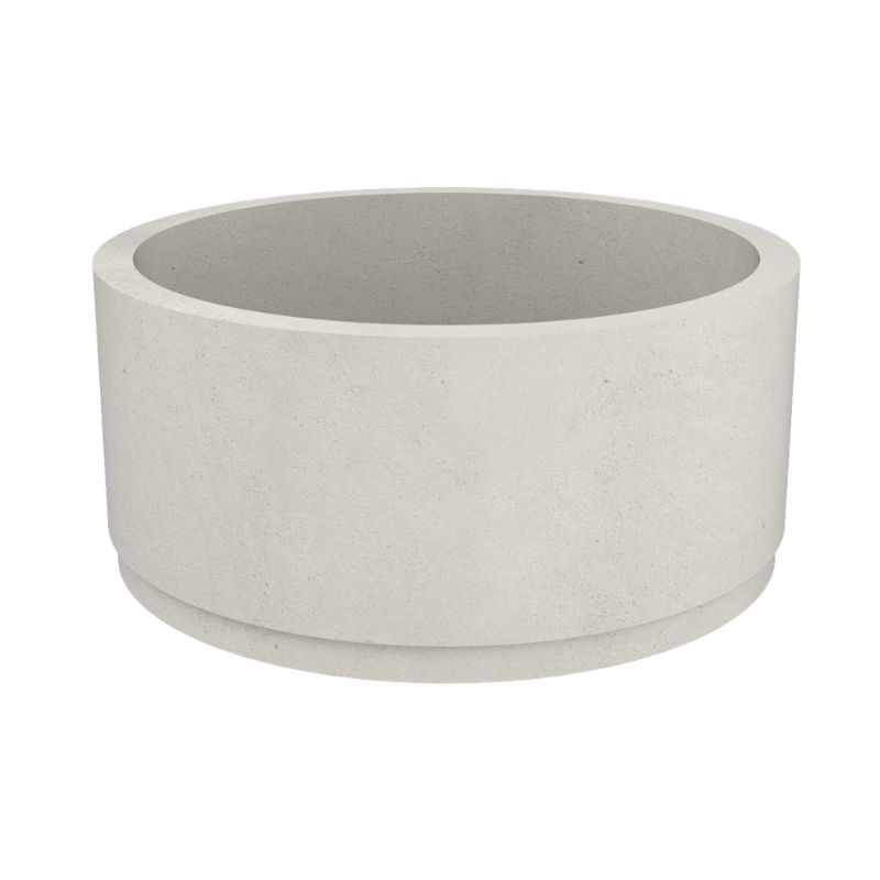 Jardinière extérieure ronde en béton blanc Gravy | Prossentiel 