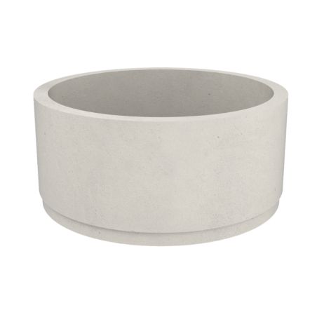 Jardinière extérieure ronde en béton blanc Gravy | Prossentiel 