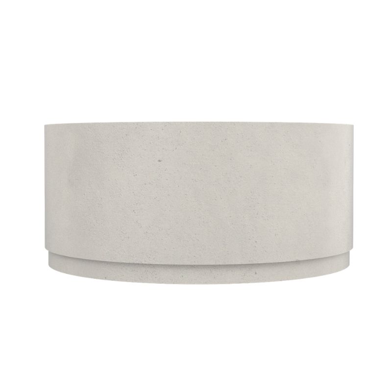 Jardinière extérieure ronde en béton blanc Gravy | Prossentiel 