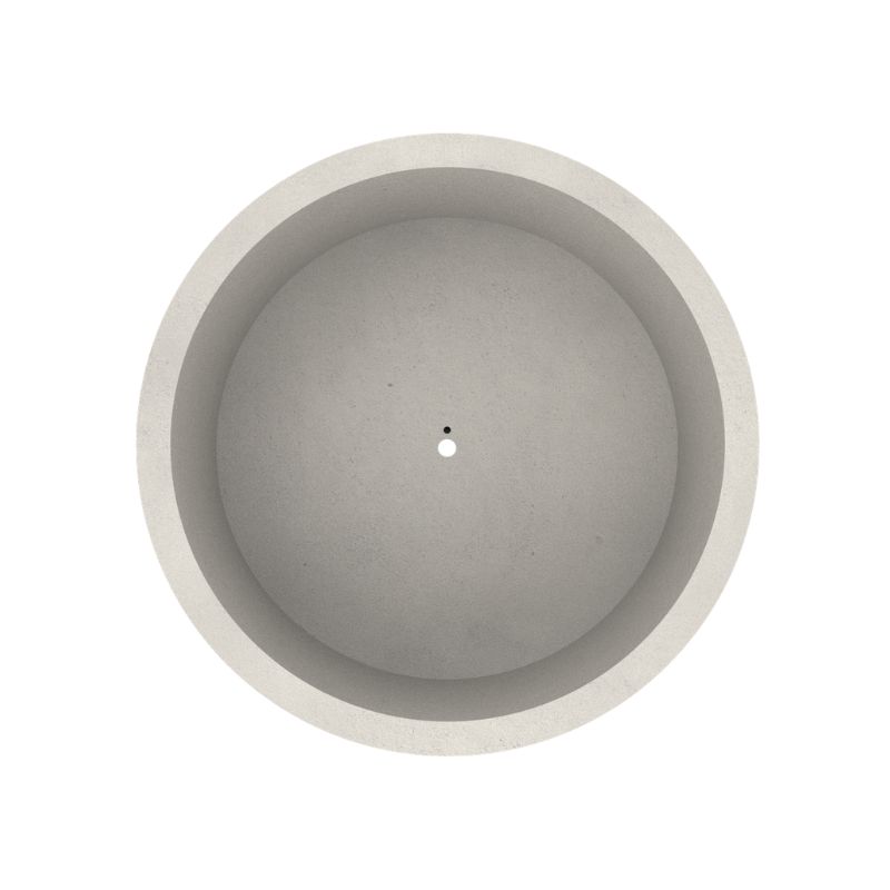 Jardinière extérieure ronde en béton blanc Gravy | Prossentiel 