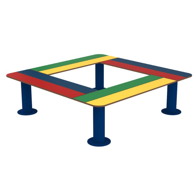Banquette enfant carrée multicolore Ninou 8 places | Prossentiel 