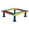 Banquette enfant carrée multicolore Ninou 8 places | Prossentiel 