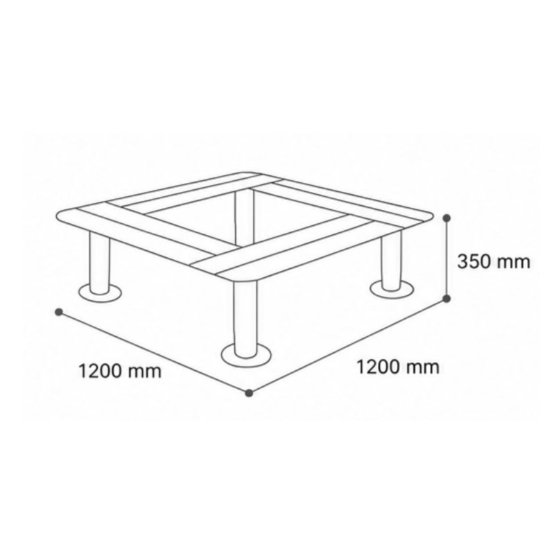 Banquette enfant carrée multicolore Ninou 8 places | Prossentiel 