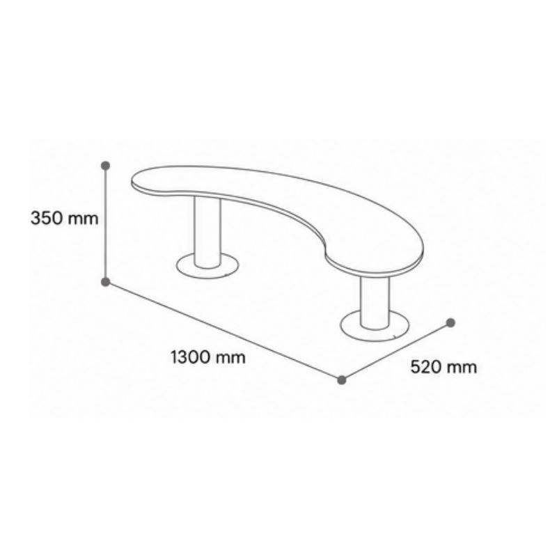 Banquette ludique demi-cercle Ninou 3 places | Prossentiel 