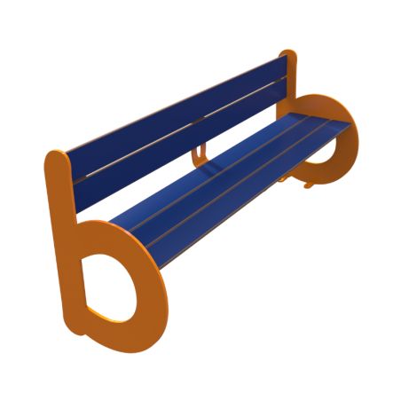 Banc scolaire lettre B Ninou 3 places | Prossentiel 