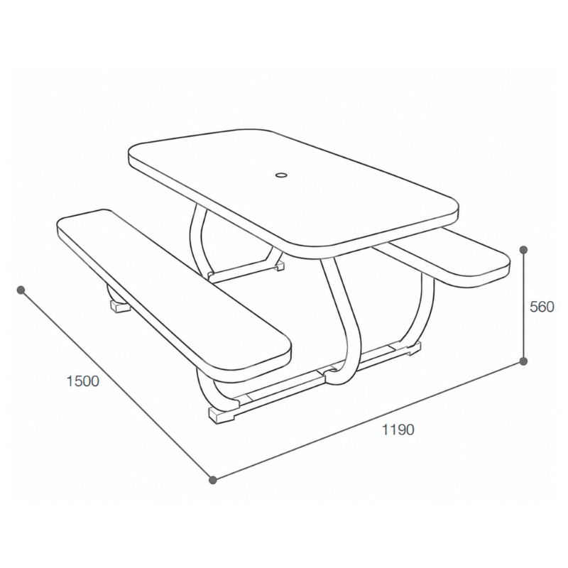 Ensemble table et assises scolaires HPL Tiny | Prossentiel 
