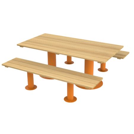 Ensemble table et assises séparées enfant Tinou 6 places | Prossentiel 