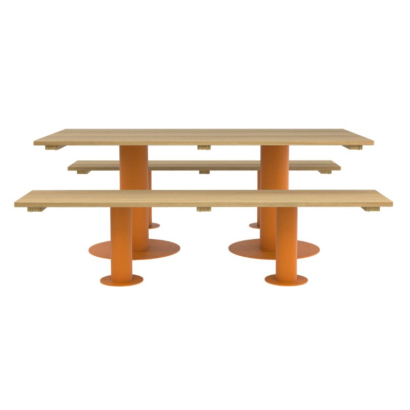 Ensemble table et assises séparées enfant Tinou 6 places | Prossentiel 