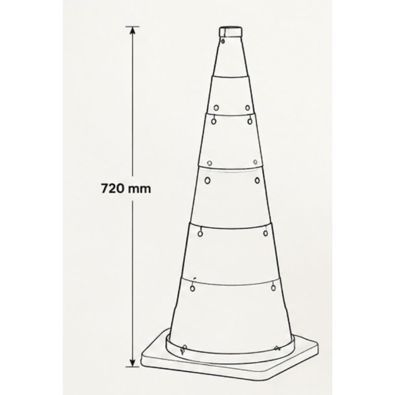 Cône de signalisation rétractable lumineux | Prossentiel 