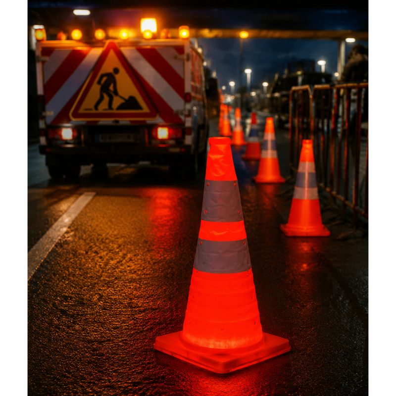 Cône de signalisation rétractable lumineux | Prossentiel 