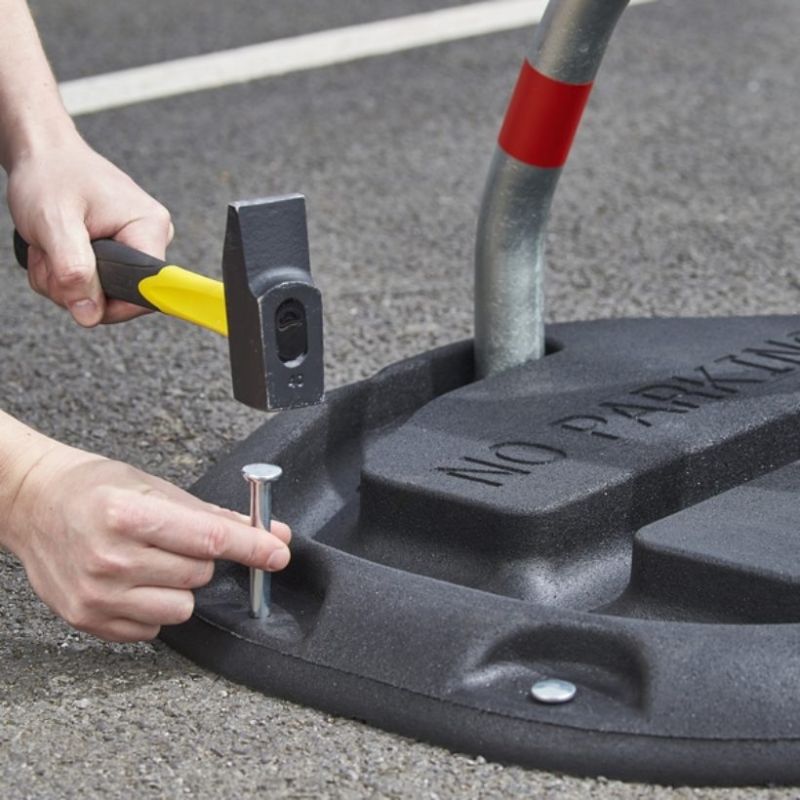 Barrière de parking 3 pieds en caoutchouc recyclé