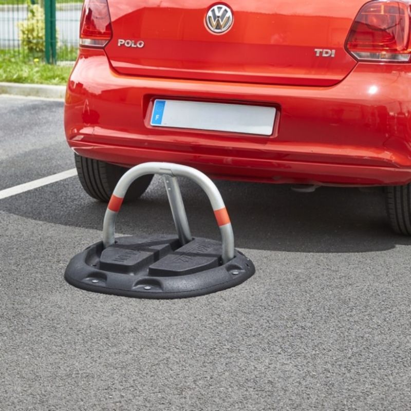 Barrière de parking 3 pieds en caoutchouc recyclé