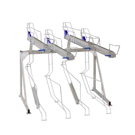 Rack à vélos double niveau - 2 x 4 places