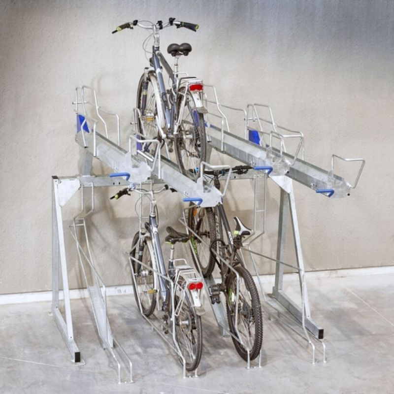 Rack à vélos double niveau - 2 x 4 places