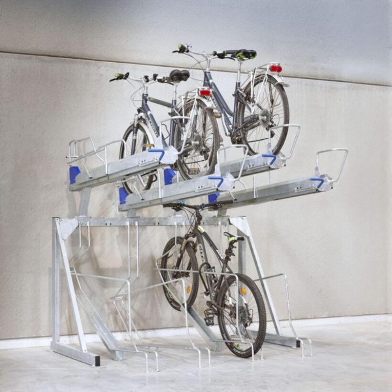 Rack à vélos double niveau - 2 x 4 places