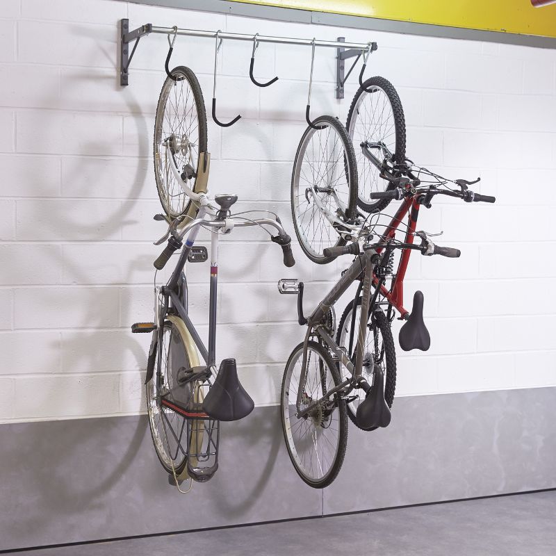 Support vélos coulissant mural - 5 places