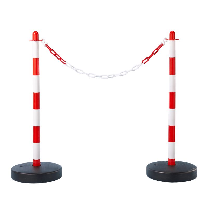 Potelet de balisage en plastique sur socle rond
