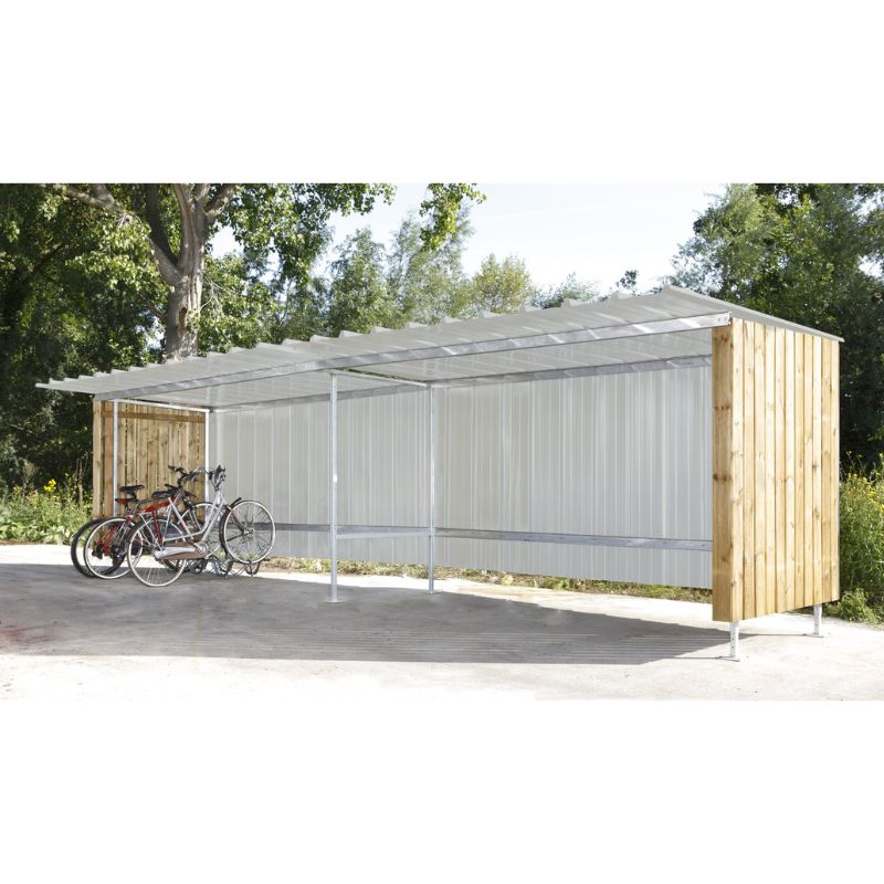 Abri extérieur en bois à vélos-motos en bois