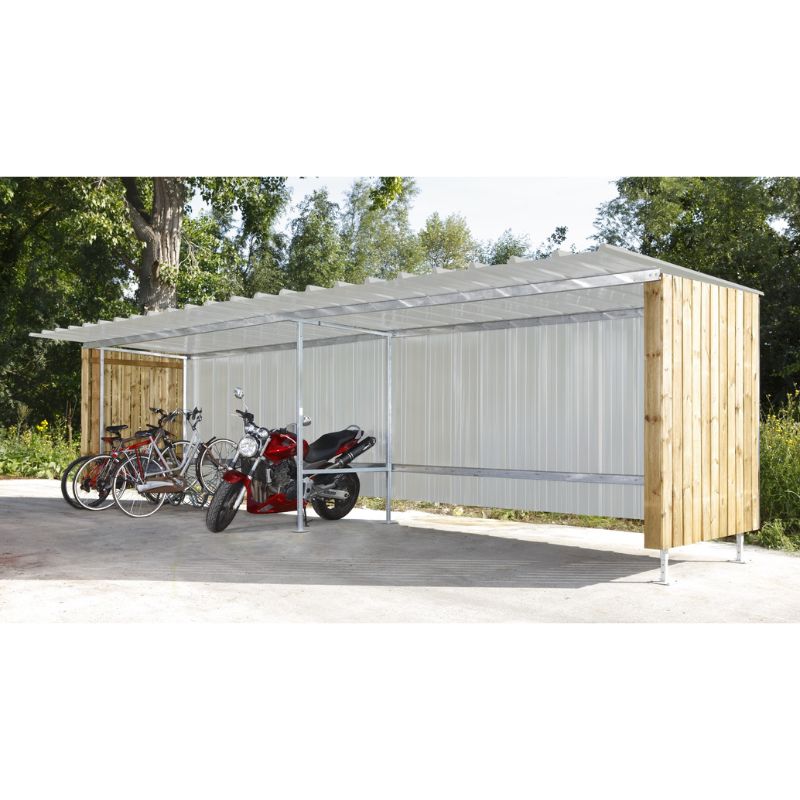 Abri extérieur en bois à vélos-motos en bois