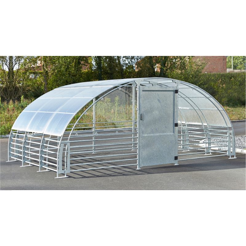 Abri vélos fermé en acier galvanisé et polycarbonate - 12 places