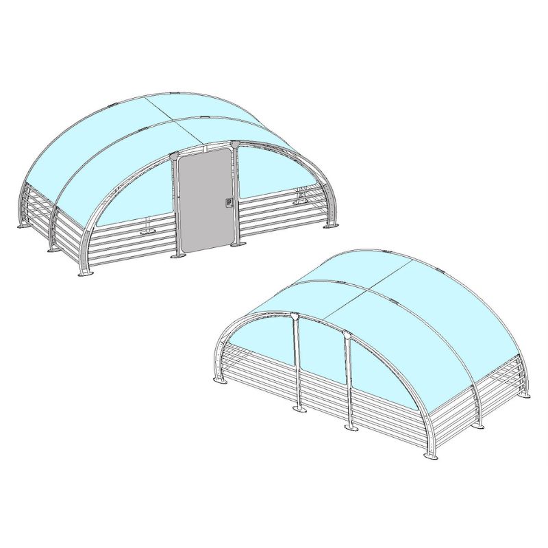 Abri vélos fermé en acier galvanisé et polycarbonate - 12 places