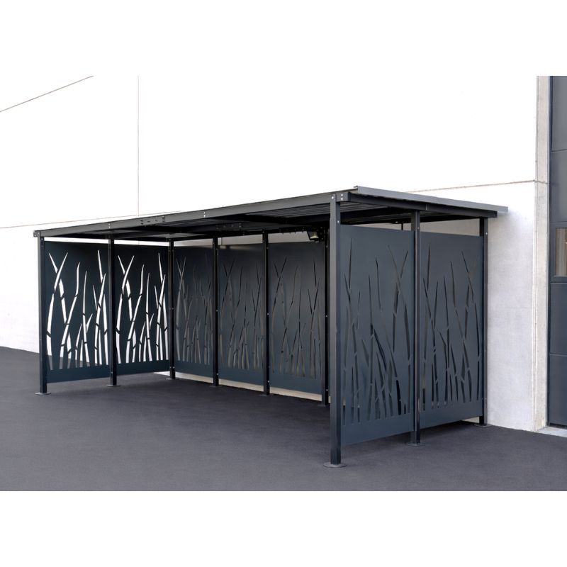 Abri vélos ouvert 2 x 5 m