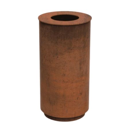 Corbeille urbaine en acier corten Olea - 85L