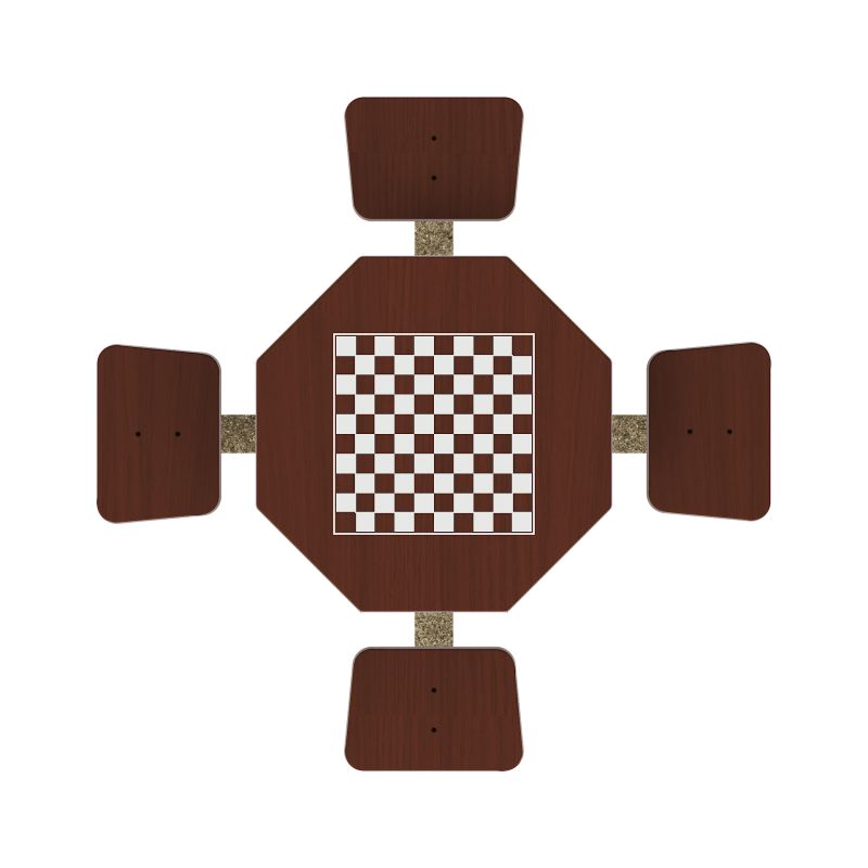 Table extérieure de jeux d'échec en béton Piony | Prossentiel 