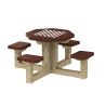 Table extérieure de jeux d'échec en béton Piony | Prossentiel 