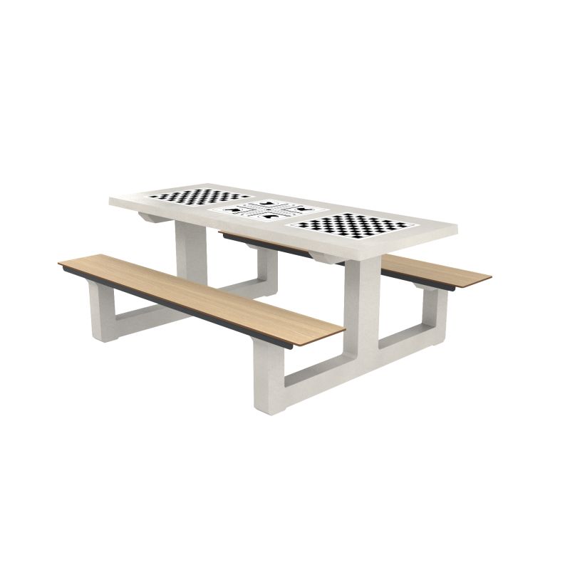 Table multi-jeux en béton Piony | Prossentiel 
