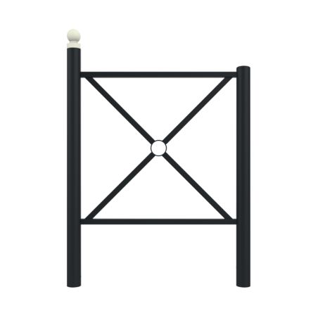 Barrière de ville PMR croix de Saint-André tête boule Croisy