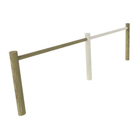 Clôture en bois Rondin appui simple